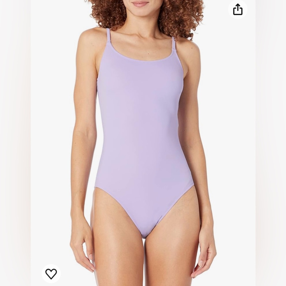 Brand New Amazon Essentials lavender one piece bathing suit